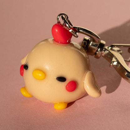 Chickie heart keychain